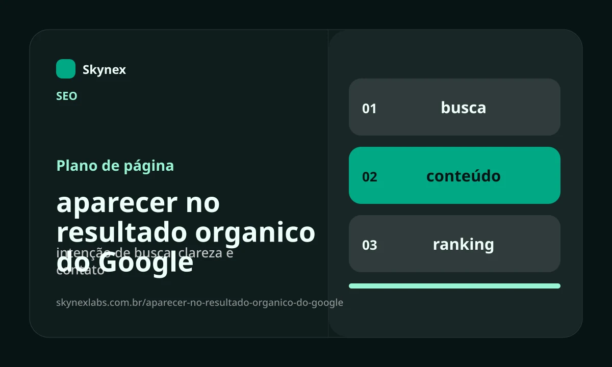 Planejamento estratégico para aparecer no resultado organico do Google aparecer no resultado organico do Google - Planejamento estratégico