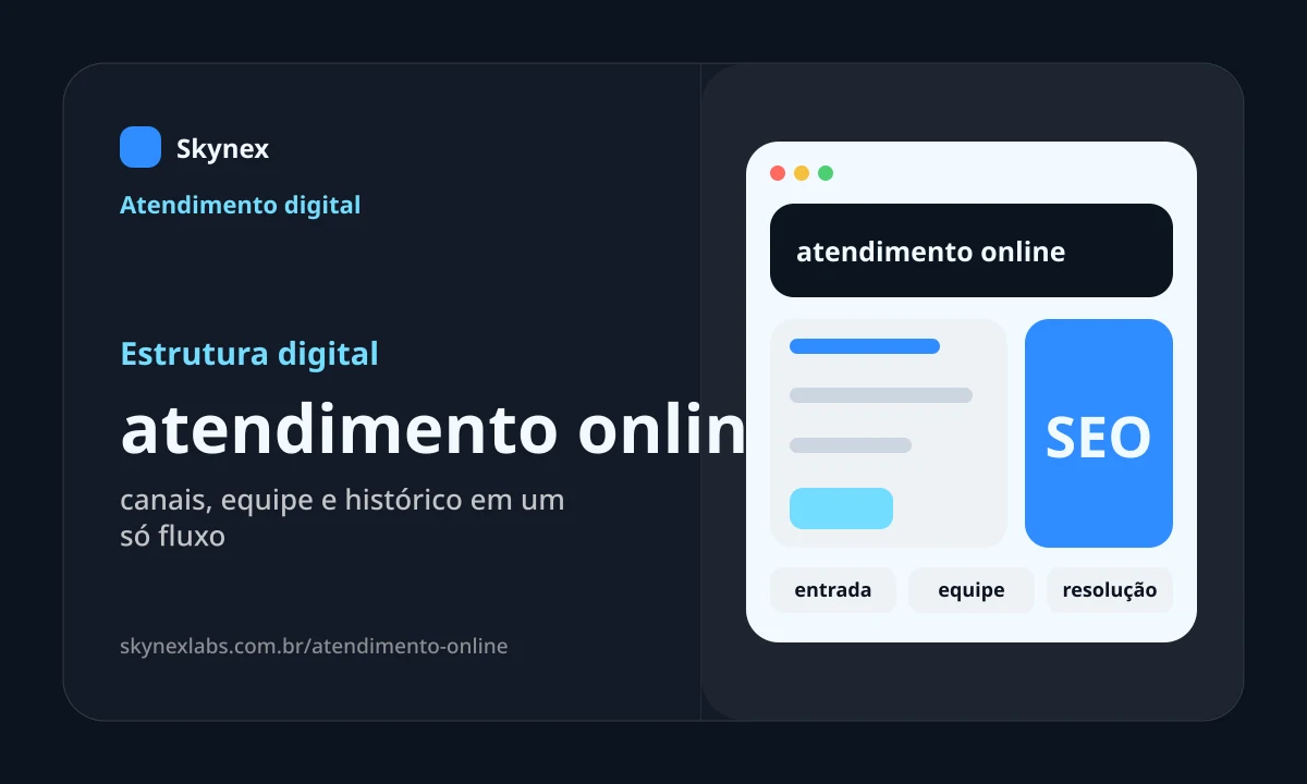 atendimento online - Estrutura digital