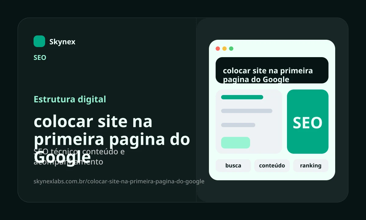 Estrutura digital para colocar site na primeira pagina do Google colocar site na primeira pagina do Google - Estrutura digital