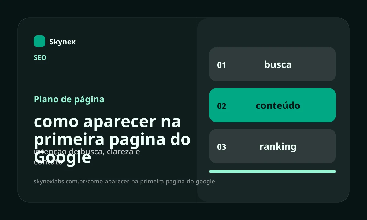 Planejamento estratégico para como aparecer na primeira pagina do Google como aparecer na primeira pagina do Google - Planejamento estratégico