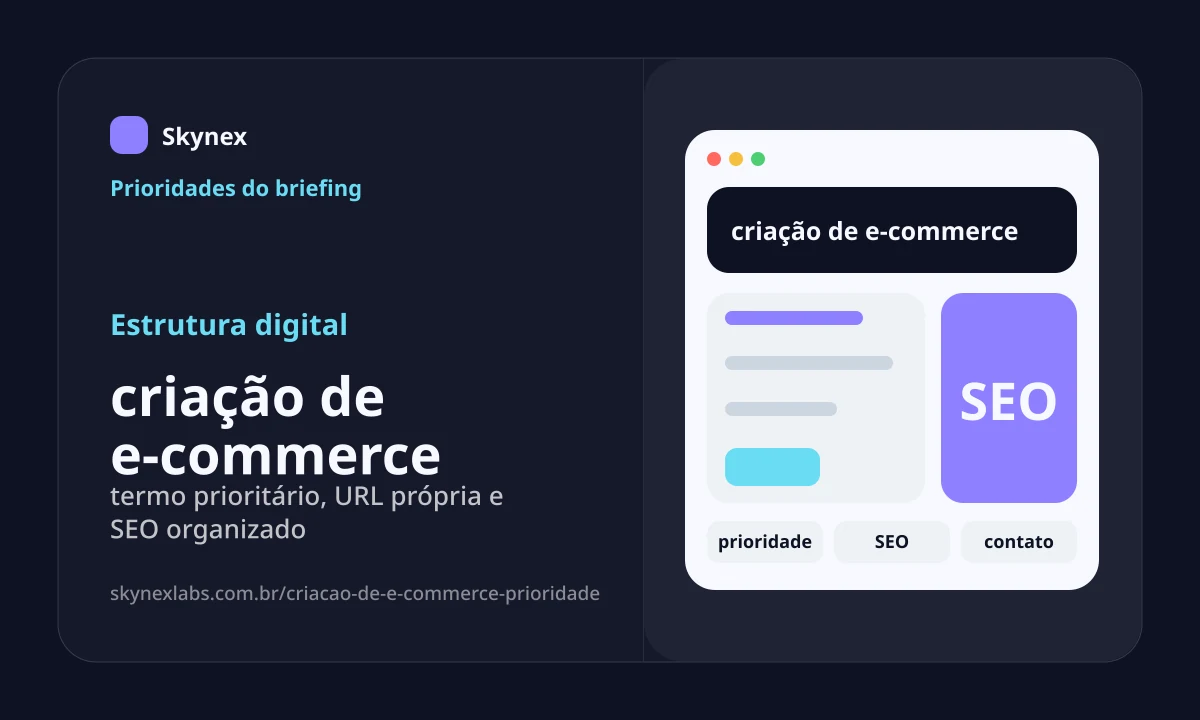 criação de e-commerce - Estrutura digital