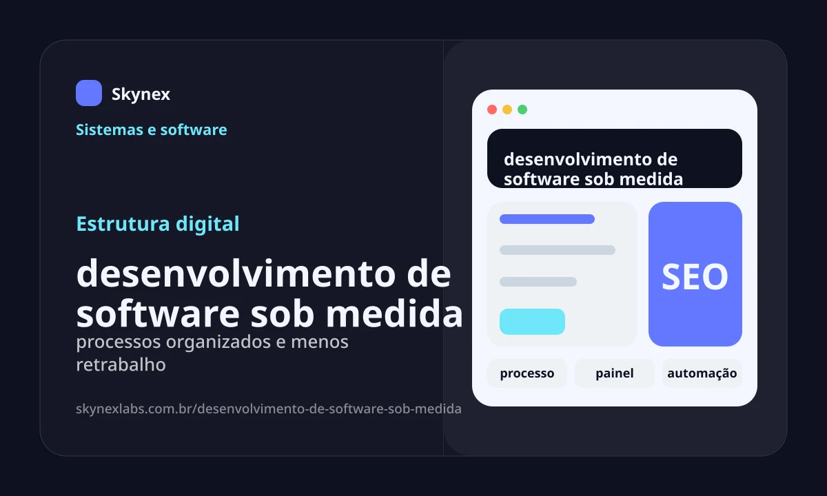 Estrutura digital para desenvolvimento de software sob medida desenvolvimento de software sob medida - Estrutura digital