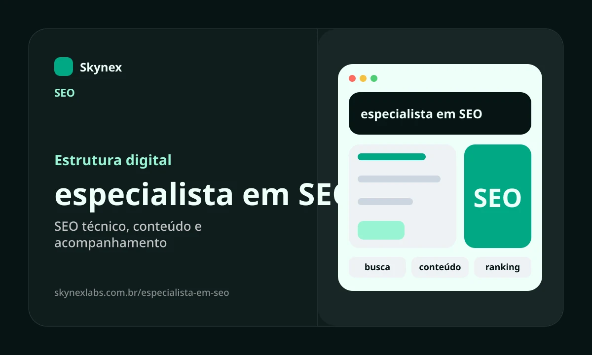 Estrutura digital para especialista em SEO especialista em SEO - Estrutura digital