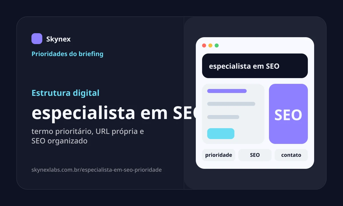 Estrutura digital para especialista em SEO especialista em SEO - Estrutura digital