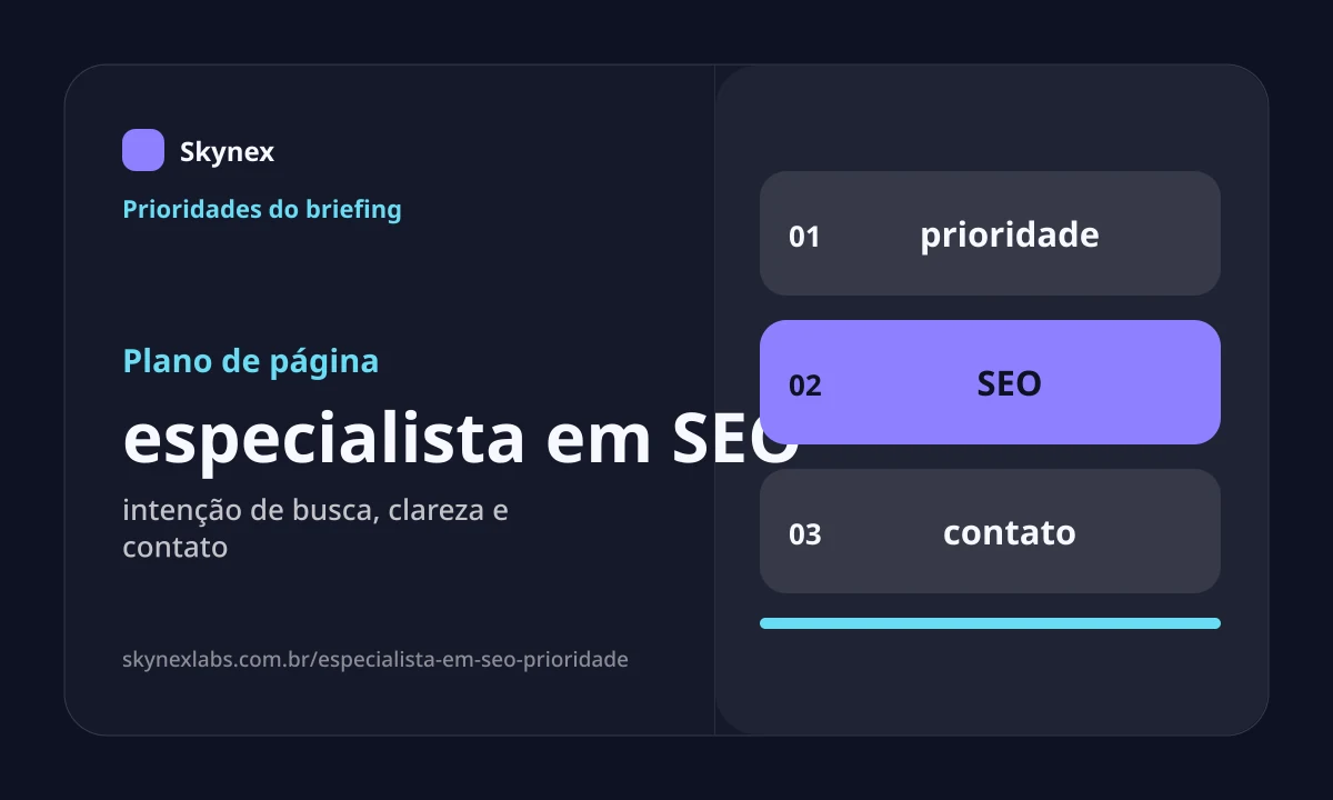 Planejamento estratégico para especialista em SEO especialista em SEO - Planejamento estratégico