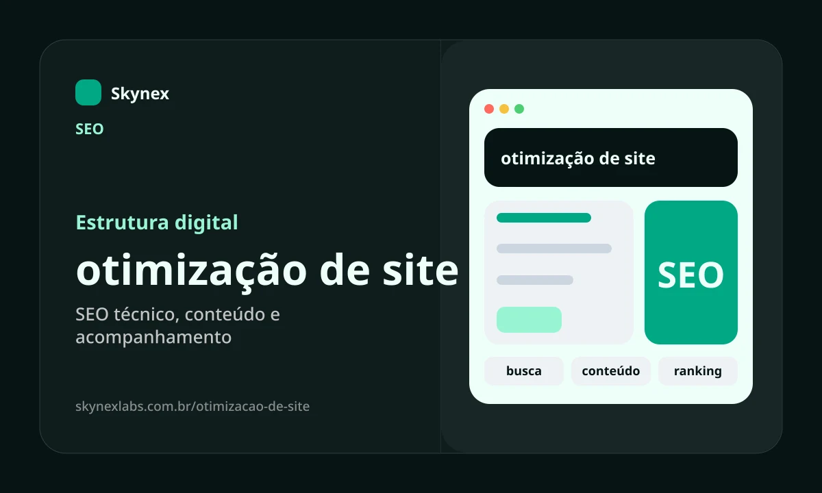 otimização de site - Estrutura digital