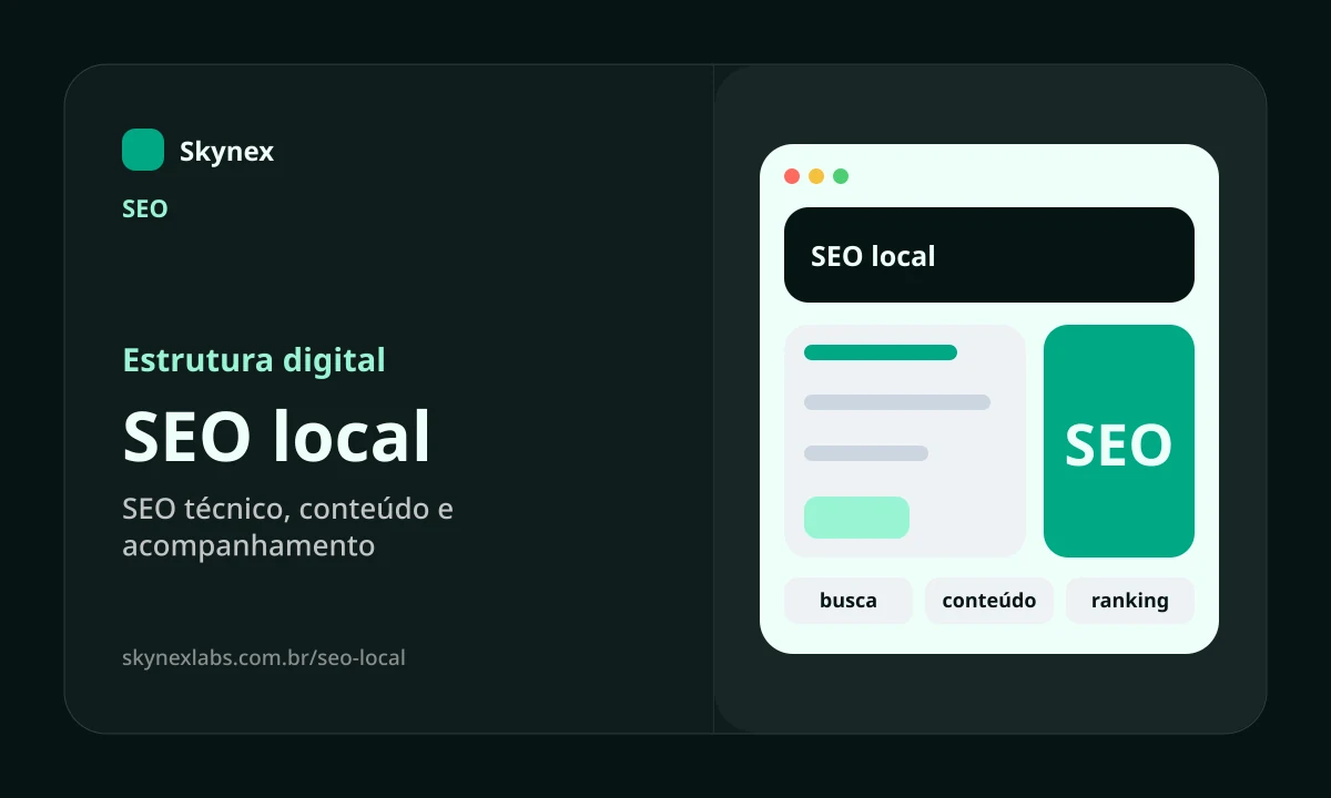 Estrutura digital para SEO local SEO local - Estrutura digital