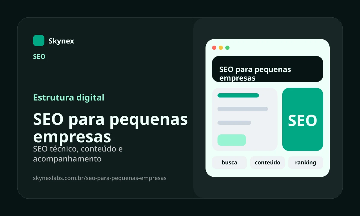 Estrutura digital para SEO para pequenas empresas SEO para pequenas empresas - Estrutura digital