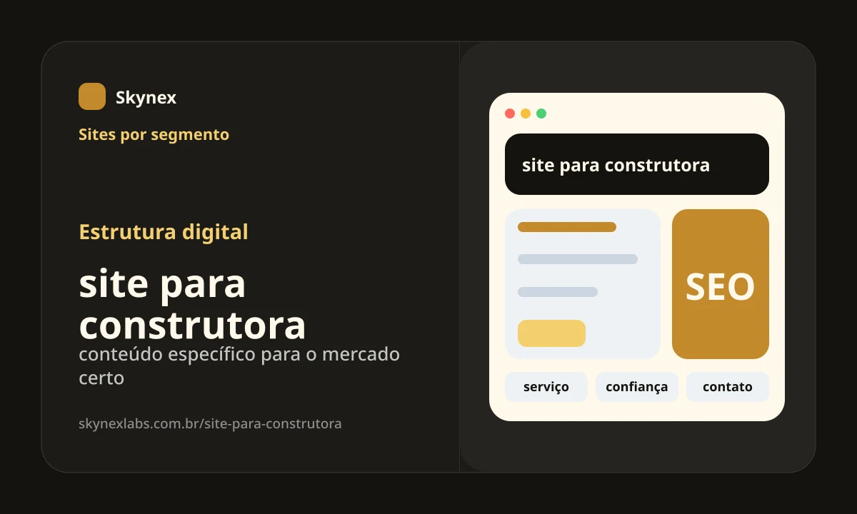 site para construtora - Estrutura digital