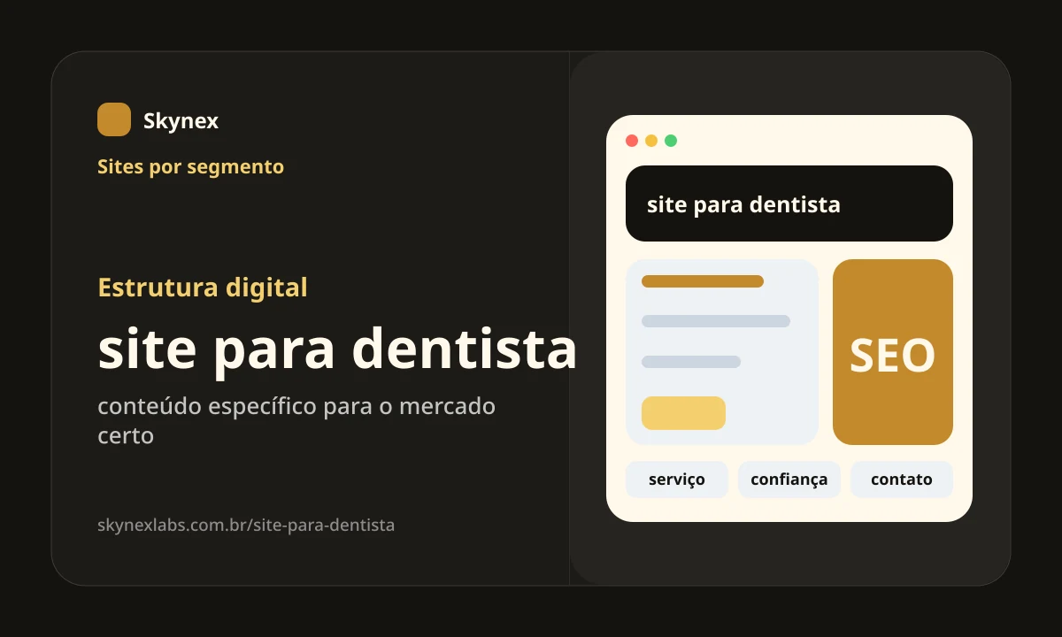 Estrutura digital para site para dentista site para dentista - Estrutura digital
