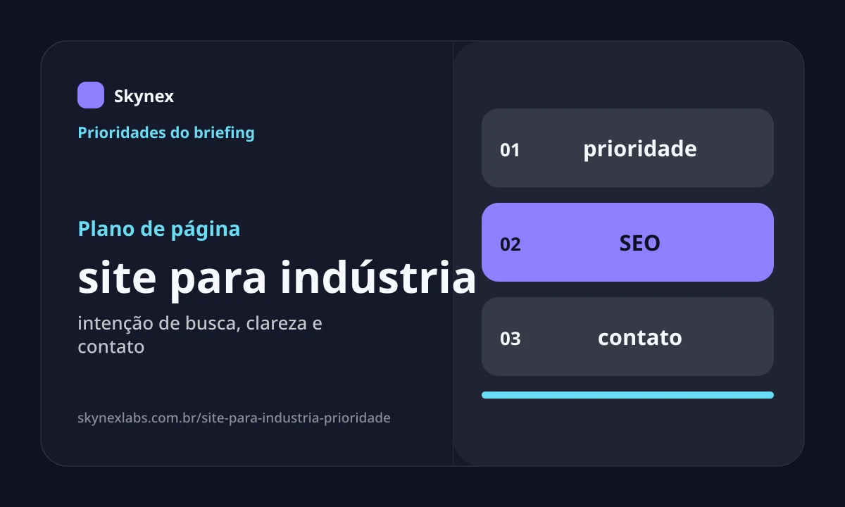Planejamento estratégico para site para indústria site para indústria - Planejamento estratégico