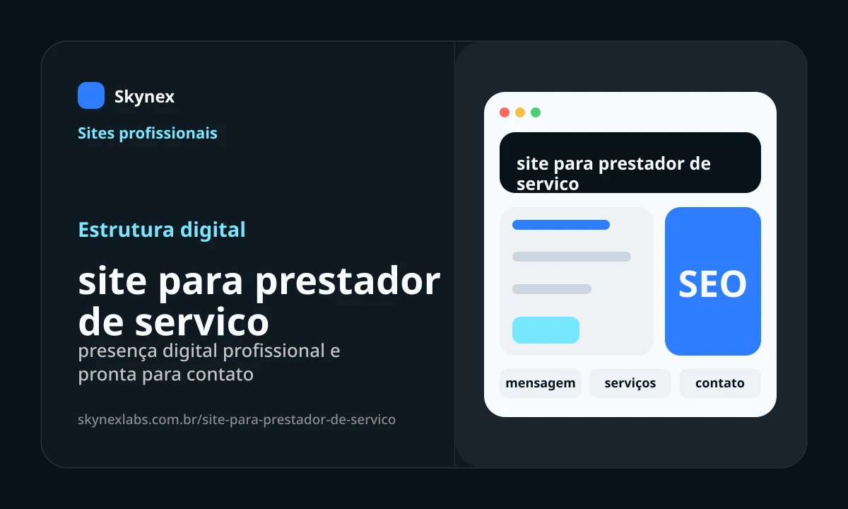 Estrutura digital para site para prestador de servico site para prestador de servico - Estrutura digital