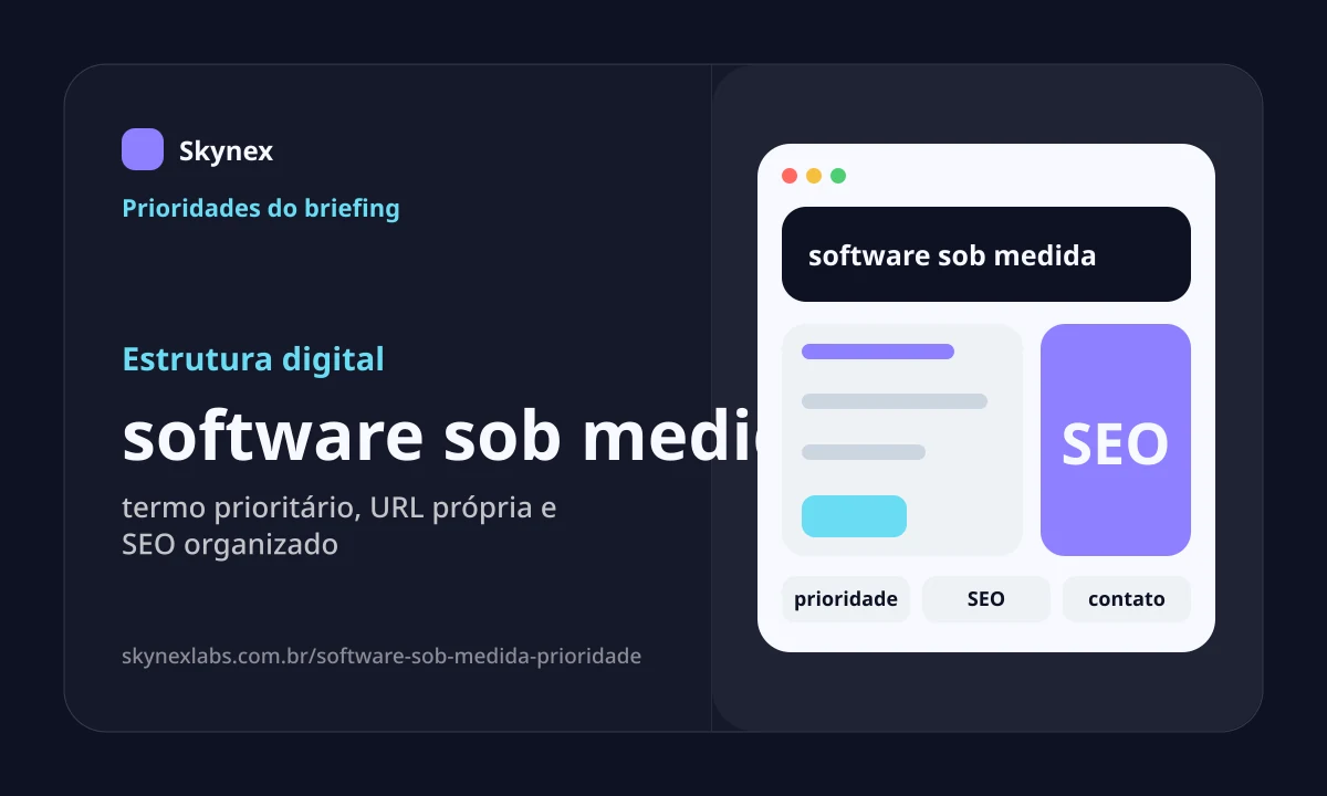 software sob medida - Estrutura digital