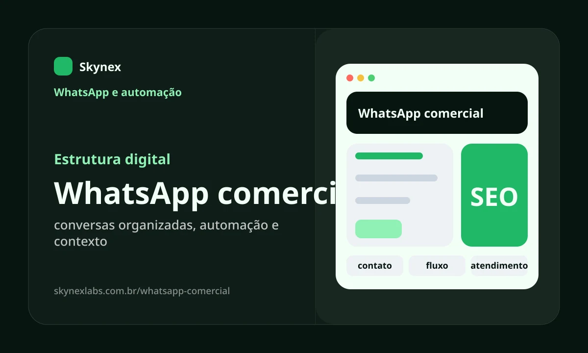 Estrutura digital para WhatsApp comercial WhatsApp comercial - Estrutura digital