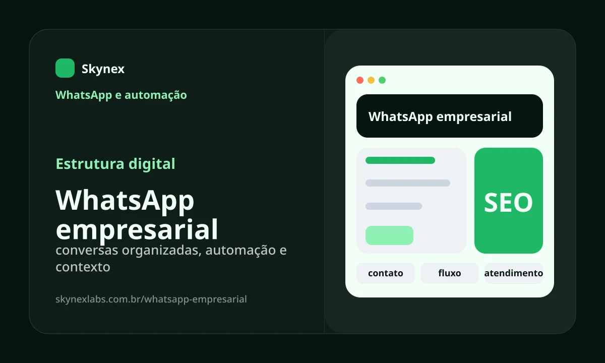 Estrutura digital para WhatsApp empresarial WhatsApp empresarial - Estrutura digital